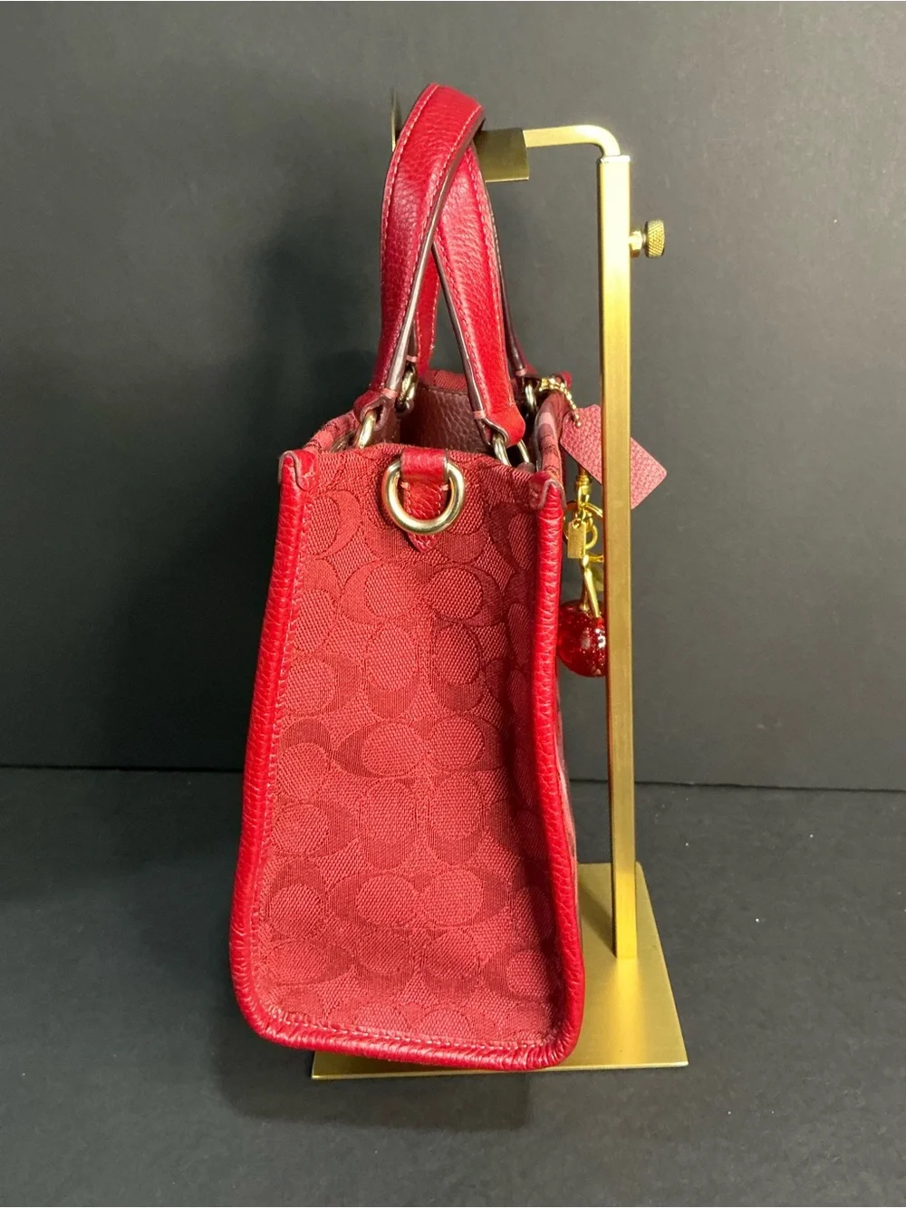 Coach Outlet Dempsey Tote 22 and Coach Cherry Charm